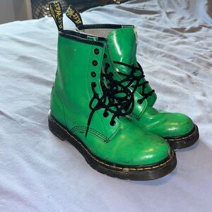 Neon Green Dr Marten boots